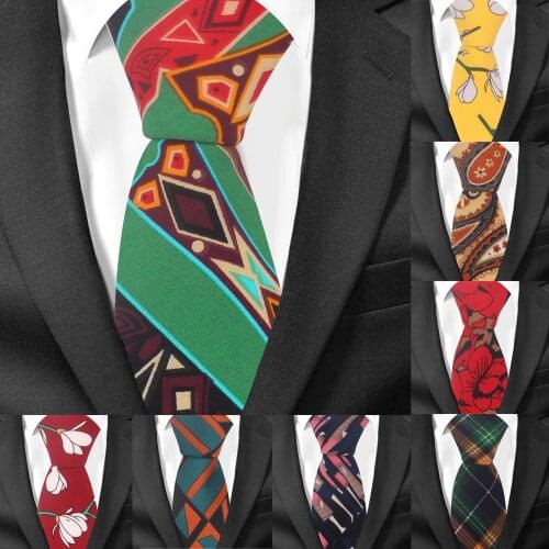 New Floral Print Tie For Men Women Skinny Neck Tie For Wedding Casual Mens Neckties Classic Suits Slim Neck Ties Cravat