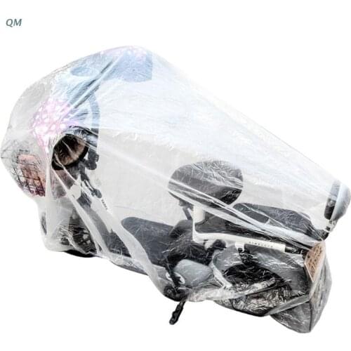 13MF Motorcycle Cover Disposable Transparent Protector Covers All Season Outdoor Waterproof Bike Scooter Rain Dustproof Cover