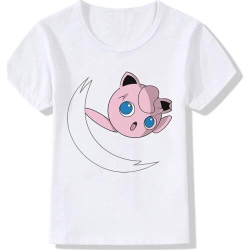 Pokemon Different Style Jigglypuff Kids Modal T-Shirt Anime Figures Pikachu T Shirt Children Costumes Clothing Tops Toddler Tees