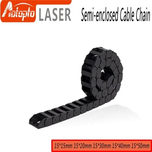 Cable Chain Semi-Enclosed 15*20 30 40 50mm Wire Transmission Carrier Plastic Drag Towline For 3D Printer CNC Engraving Machine