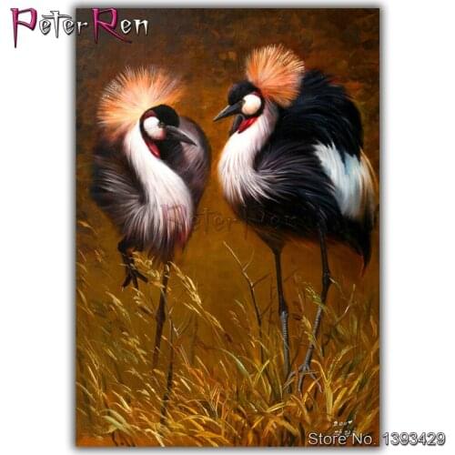 Craft Diamond Painting Cross stitch Crane Grass Decoration Wall Picture Of Rhinestone Mosaic Animal Full Diamond Embroidery bird