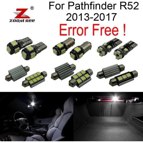 7pcs LED bulb interior dome map lights kit for Nissan for Pathfinder R52 (2013-2017)