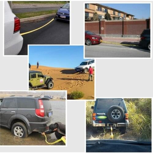 5 Tons 4 M Heavy Duty High Strength Safety Hook Trailer Car Reflective Tow Ropes Cable Emergency Towing Rope Winch Line
