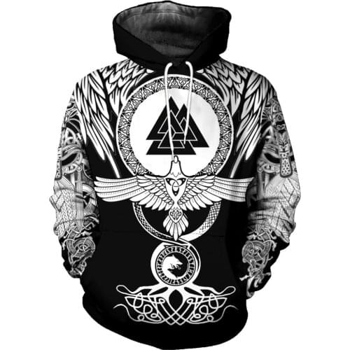 Viking Symbols Tattoo 3D Printed Hoodie And Sweatshirt Harajuku Fashion Hoodies Unisex Casual Jacket Pullover Sudadera Hombre
