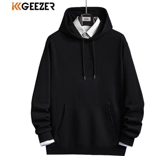 Men Sweatshirts Hoodies 80% Cotton Hooded Streetwear Sportswear Male 2020 Autumn Hip Hop Solid Crewneck Casual Women Clothes