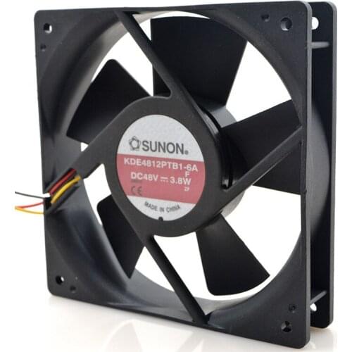 FOR SUNON KDE4812PTB1-6A 48V 3.8W 12cm 12025 three-line cooling fan