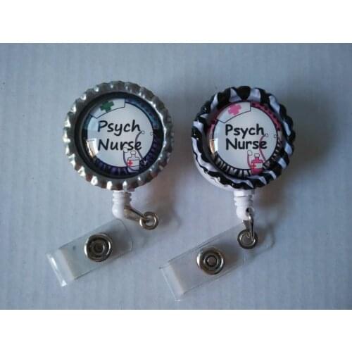 Psych Nurse Retractable ID Badge Reel 10 pcs/lot