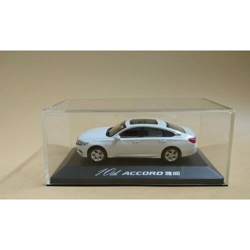 1:43 Diecast Model for Honda Accord 10 2018 White New Sedan Alloy Toy Car Miniature Collection Gifts 10th Generation