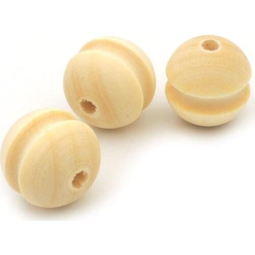 100PCS UNFINISHED coil round wood bead pattern shape jewelry accessory 2018 new EA352