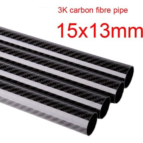 15x13mm 15mm od 3K carbon fibre tube Hollow Carbon fiber pipe carbon tube CF holder Carbon rod Twill matte Plain light