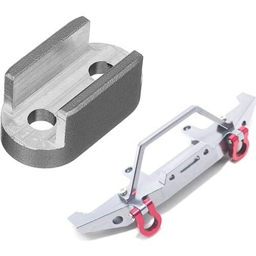 4Pcs Upgrade Spare Parts Shock Absorber 4Pcs Fixed Seat & 1Pcs Metal Front Bumper For 1:16 Wpl Henglong C14 C24 Truck