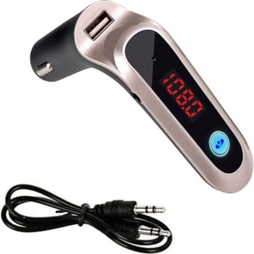 4-in-1 Hands Free Wireless Bluetooth-compatible FM Transmitter AUX Modulator Car Kit MP3 Player SD USB LCD Car Accessories