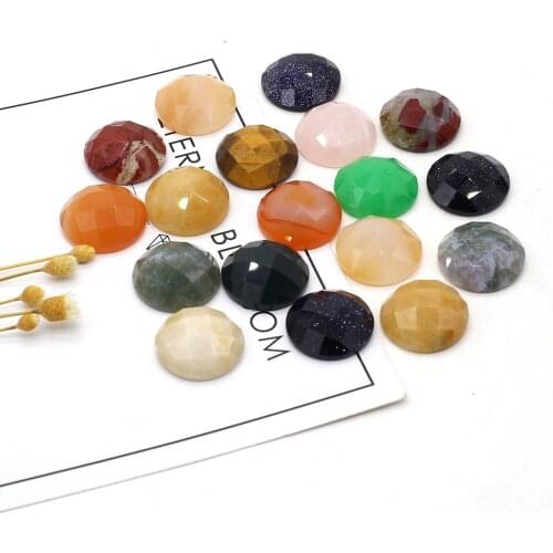 Natural Stones Lapis Lazuli Stone Cabochon 10 12 14 16 18 mm Round No Hole Beads for Making Jewelry DIY accessories Loose Beads