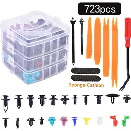 723 Body Trim Clip Holder Bumper Rivet Screw Panel Fastener Kit With 1 Plastic Fastener Remover For Gm Toyota Honda Bmw