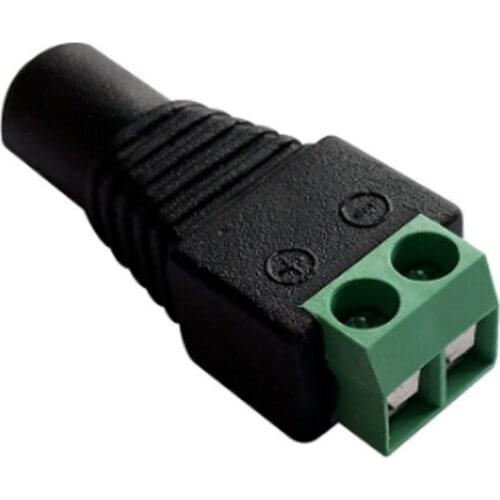 Lighting Accessorie 5Pcs/Lot5.5mm x 2.1mm FemaleDC Power Plug Adapter for 5050 3528 5060 Single Color LED Strip and CCTV Cameras