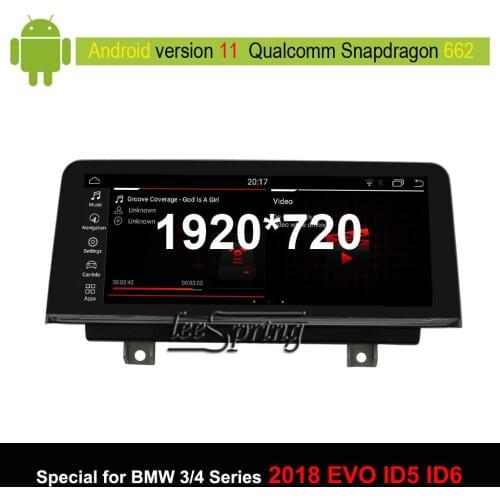 Android 10.0 LG Screen 1920*720 Car Multimedia Player for BMW 3/4 series 2018 Original ID6 EVO Auto GPS Navigation