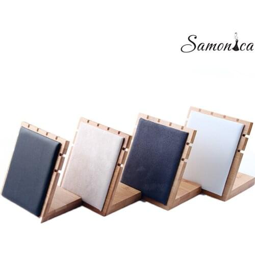 Bamboo Jewelry Display Rack Storage Necklace Pendant Display Organizer Jewelry Counter Display Jewelry Storage Jewelry Stand