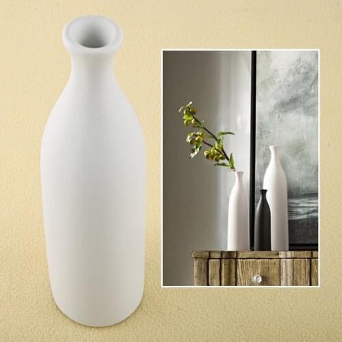 White Pure Ceramic Decorative Green Plant Tall Flower Vase Modern Elegant Floor Planter Pot For Living Room Hotel Restaurant