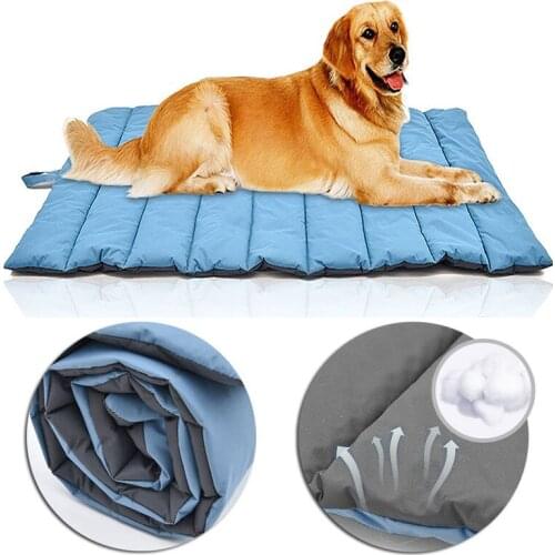 Large Dogs Winter Warm Waterproof Bed Pet Cushion Sofa Sleeping Bed Retriever Cage Pet House Mat Outdoor Travel Mat Pet Products