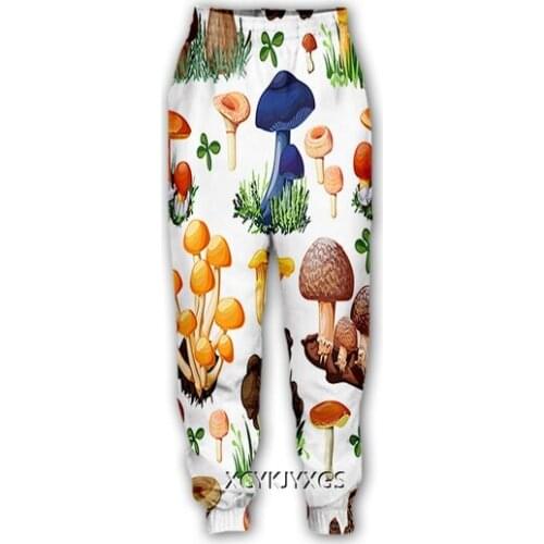 New Unisex Mushroom Art 3D Print Causal Clothing Fashion Men Women Hip Hop Pants Plus Size S-7XL Trouser Jogger Men