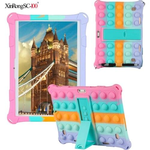 For BEISTA K107/Dragon Touch Max10/MEBERRY M6/TOSCiDO M863/LNMBBS X109 (10.1") Android Tablet Folio Stand Cover Case