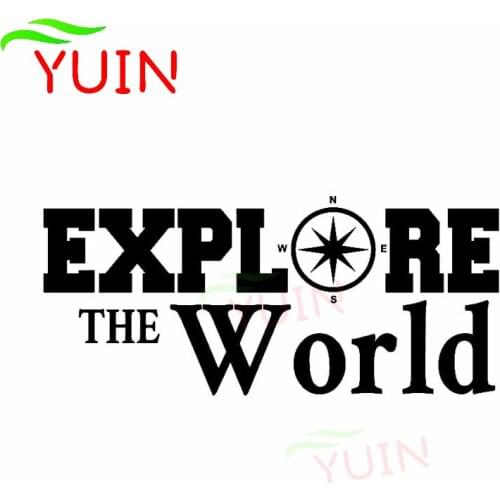 EXPLORE THE WORLD Compass Travel Decor Car Sticker Fashion Personality Decoration Cars Accessories High Quality Waterproof Decal