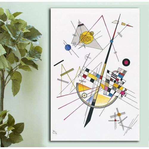 Delicate Tension by Wassily Kandinsky Decoration Paints Home Decor On Canvas Modern Wall Art Canvas Print Poster Canvas Painting