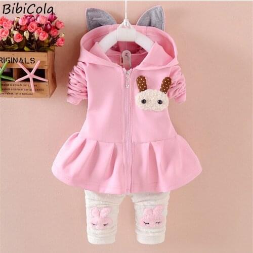 BibiCola New autumn spring girls clothing set girls hoodies Set girl outfit Infant baby sport suits set toddler tracksuit set