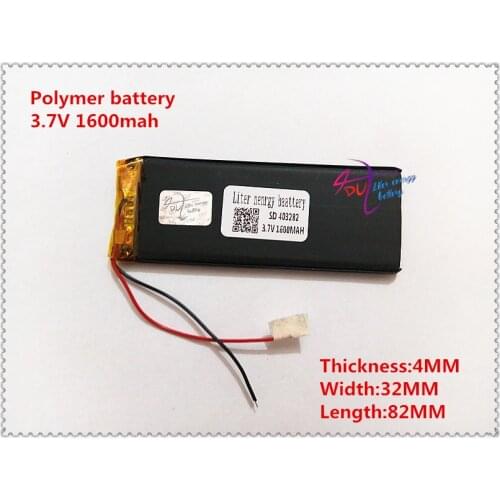 403282 1600mah 3.7V Lithium Polymer Battery Rechargeable Battery For Goophone I5 Y5 V5 Clone
