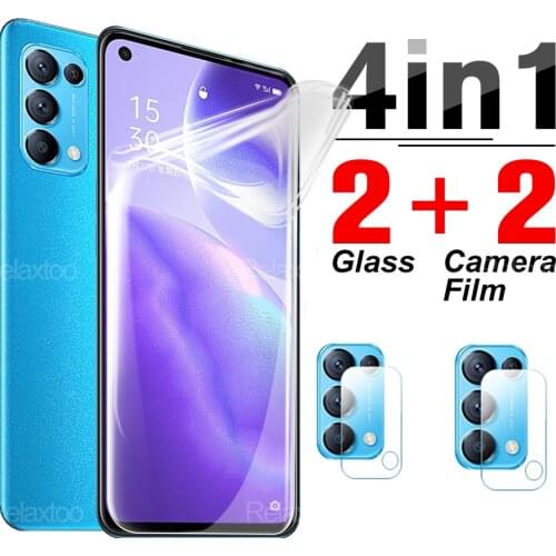 4 in 1 Hydrogel Front Film For Reno5 Lite 5F For Oppo Reno 5 Pro 5Pro 4G/5G Camera Protector Glas Safety Protective Screen Film