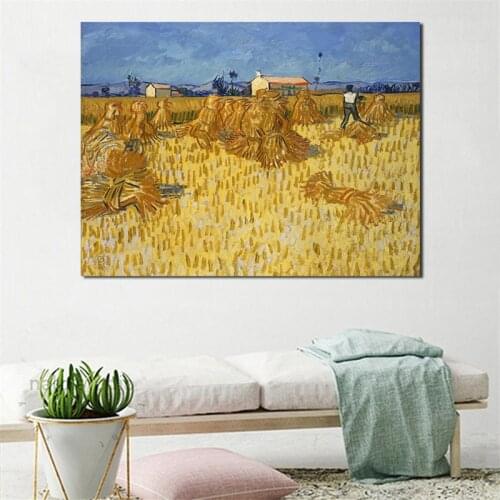 Harvest In Provence Van Gogh Canvas Posters Prints Wall Art Painting Oil Decorative Picture Modern Home Decoration Framework HD