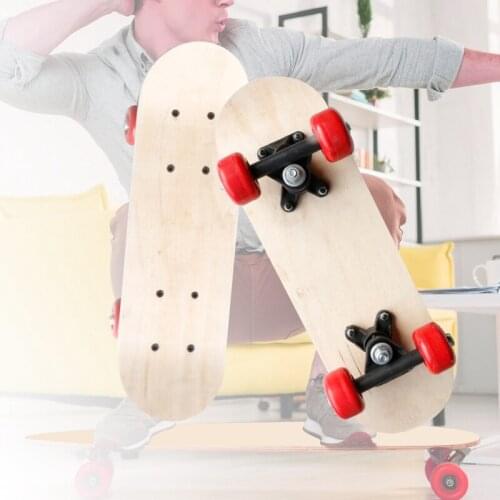 Double Rocker Maple Skateboard Maple Skateboard Deck DIY Children Skate Board 43x13cm Longboard Skateboards