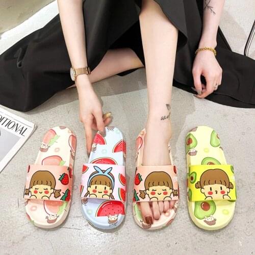 Cartoon Slides Women Men Summer Slippers Dinosaur Soft Sole Home Indoor & Outdoor Ladies Sandals Beach Bathe Shoes Flip Flops