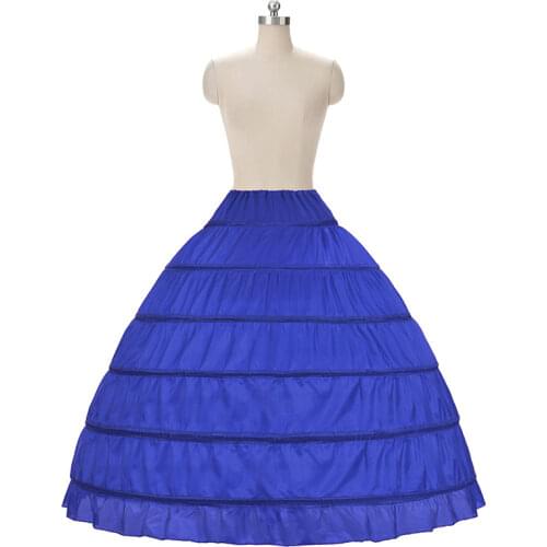 Bridal Ball Gown Petticoat White 6 Hoops Underskirt Bridal Accessories Free Shipping Hot Sale For Wedding Dresses 9306