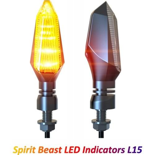 Spirit Beast Motorcycle LED Flashers Amber Turn Signal Light Blinkers for Suzuki GSXR 600 K7 CB1000R CBR650F MSX125 FZ6 XJ6 Z750