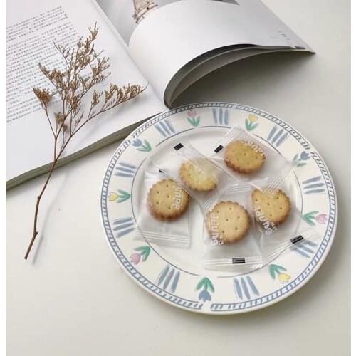 Hand-Painted Plateau Floral Tulip Plates Ins Dessert Cake Stand Plate Serving Dish Modern Tableware Plate тарелка Для Фруктов