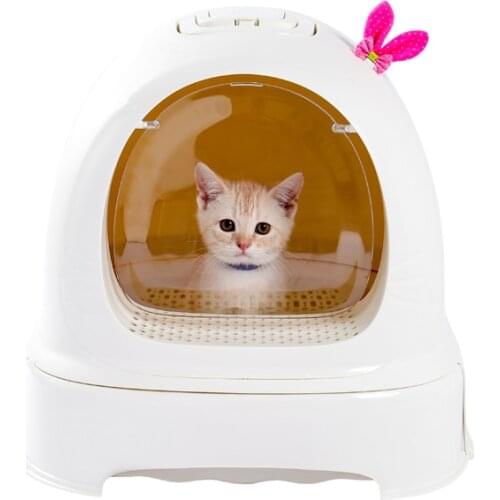 Pet Toilet Trainer Detachable Puppy Cat Sand Litter Box With Cat Litter Shovel Semi-closed Pet Toilet Bedpans Cat Supply