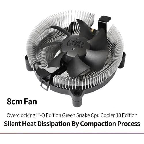 Overclocking Three Q Version Green Snake 10 Version Cpu Cooler Amd/Intel Universal Cpu Silent Fan
