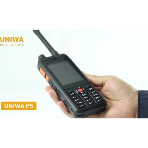 UNIWA P5 Touch SOS Button 2W DMR Built-in NFC Function Two Way Radio 4G LTE IP67 Waterproof Smartphone Walkie Talkie