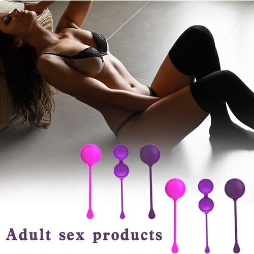 Kegel Weighted Exerciser Kegel Balls Set of 6 Silicone Vagina Exercising Drop Adult Sex Toy Set for Women A7