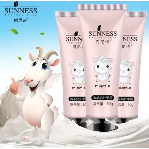 SUNNESS Moisturizing and hydrating hand care anti-chapping 60g goat milk hand cream for men and women in autumn and winter