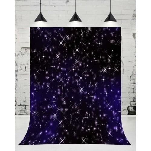 VinylBDS Starry Glittering Night Photography Backdrop Newborn Baby Photo Studio Kids Background for Children Props