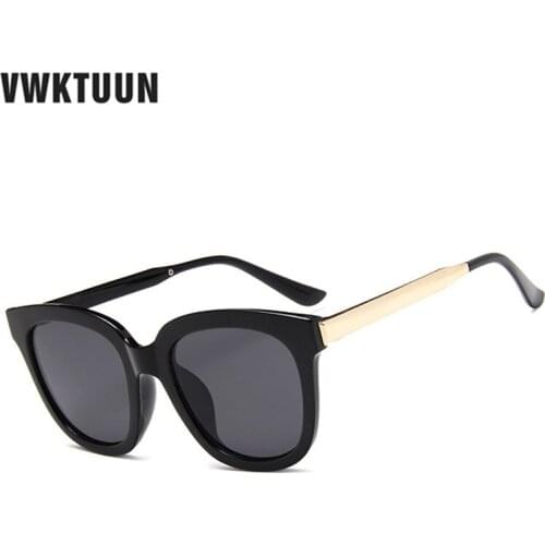 VWKTUUN Sunglasses Women Men Gold Metal Frame Sun glasses Oversized Square Shades Driving Sunglasses UV400 Mirror Eyewear