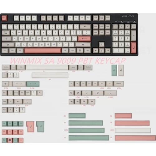WINMIX SA 9009 PBT Keycap Dye Sublimation 170keys Keycap Set Compatible with Cherry MX Switches Mechanical Keyboard