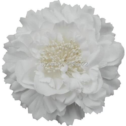 Peony Hair Clips Brooch Pure White Flower Hair Accessories Bride Headpiece Wedding Funeral Hen Party Supplies Dance Headpieces