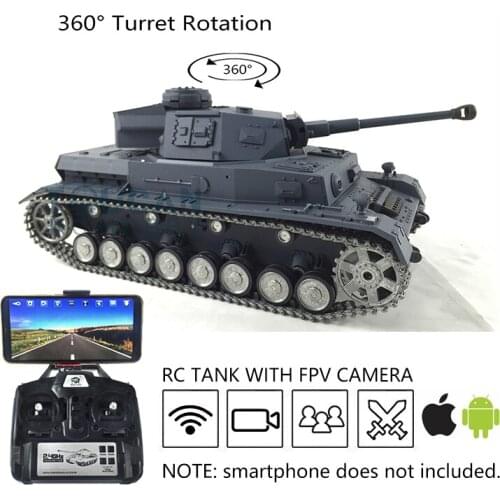 1/16 7.0 Heng Long FPV Customized Panzer IV F2 RTR RC Tank 3859 Metal Track Wheel TH17402-SMT4