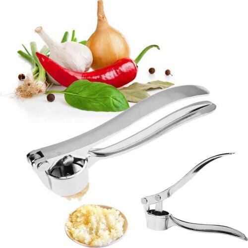 1 PC Portable Stainless Steel Garlic Press Crusher Ginger Squeeze Tool Masher Handheld Ginger Mincer Tools Kitchen Accessories