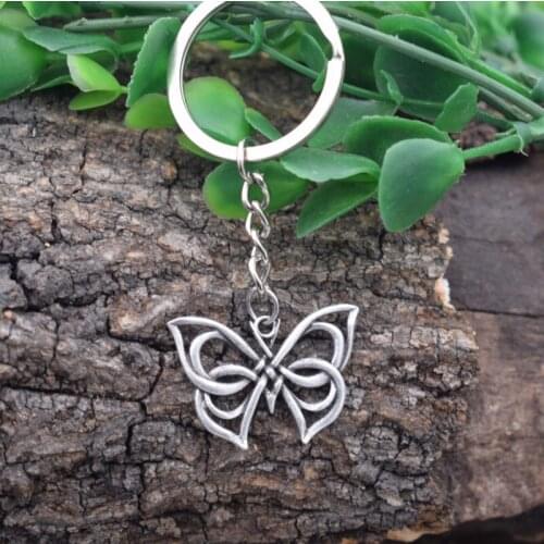 12pcs Hollow Alloy Cute Butterfly Keychain Animal Jewelry Charm Women‘s Gifts