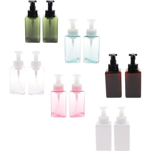 2PCS 450ml Liquid Hand Soap Dispenser Foaming Pump - Empty Containers for Soap on Kitchen Bathroom Countertops for Kids