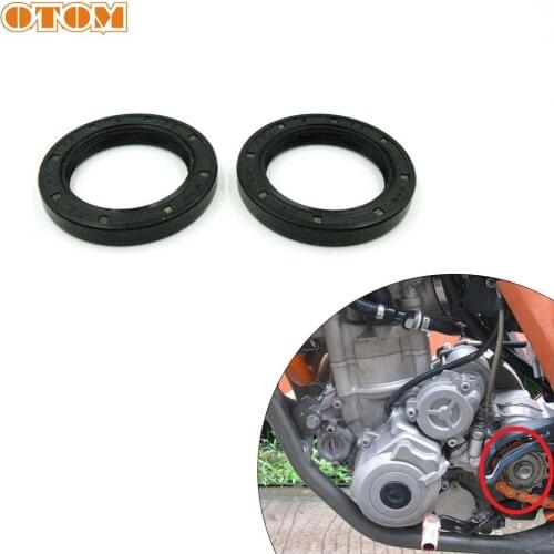 OTOM 2 Pcs Motorcycle Countershaft Oil Seals NBR (Nitrile) O-Ring Oil Sealing Gasket For KTM EXC SX MXC XCF XCW 250 380 450 530